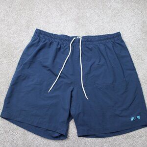 Duluth Trading Swim Trunks Men 2XL XXL Blue Pier Genius 9" Drawstring Mesh Lined